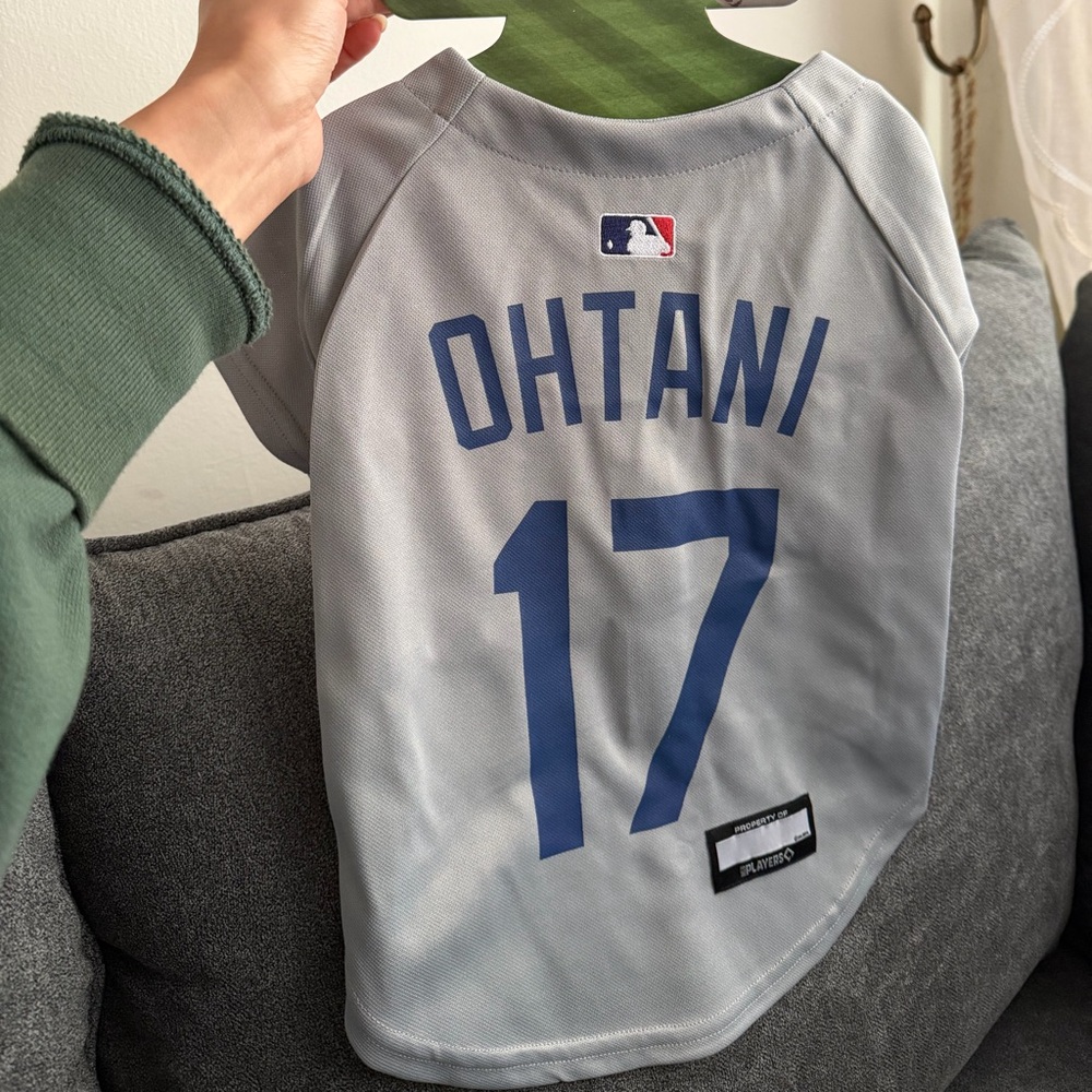 MLB Gray and Blue Ohtani #17 Pet Jersey